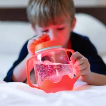sensory play jar coral 3